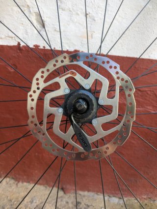 Ruota rodio in alluminio MTB 29 con disco