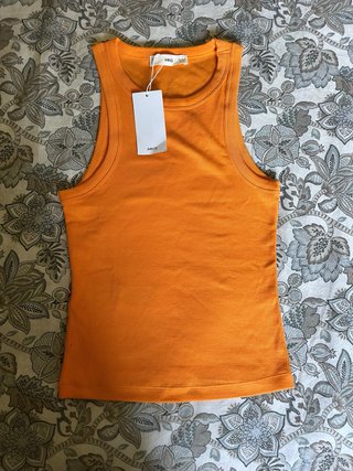 Conjunto Mango Verano Naranja y Blanco