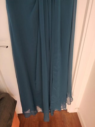 Vestido de fiesta verde azulado