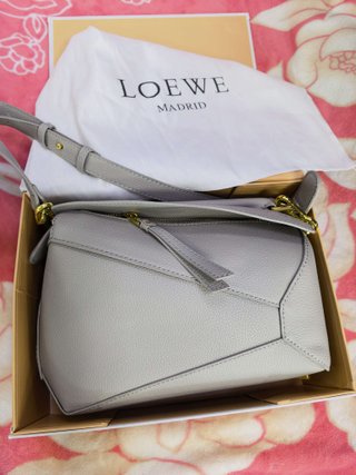 Bolso Loewe Puzzle Pequeño Gris Elefante