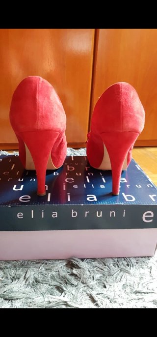 Zapatos Elia Bruni Rojos Tacon Moño