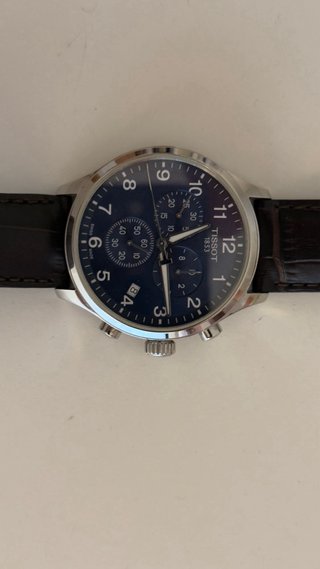 Reloj Tissot 1853 Cronógrafo Azul Correa Marrón