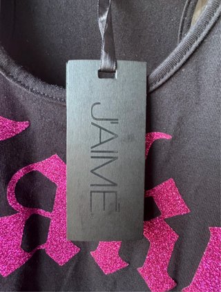 Vestito J'AIME lungo donna nero e fucsia taglia S