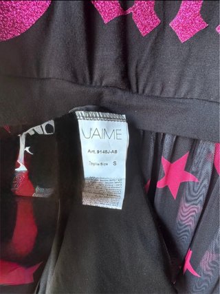 Vestito J'AIME lungo donna nero e fucsia taglia S