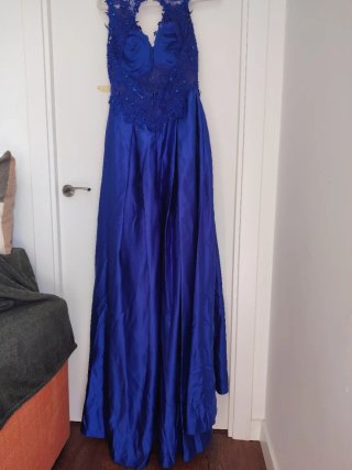 Vestido de fiesta azul largo