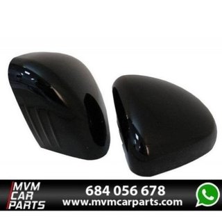 Carcasas de espejo retrovisor en Negro Brillo para