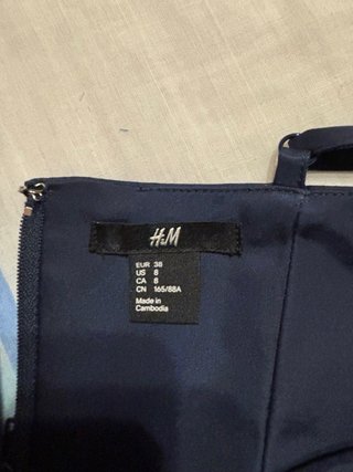 Vestido H&M Negro y Azul