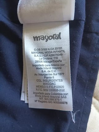 Vestido infantil cuadros rojo y azul