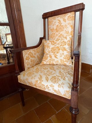Sofá y 2 Sillones Antiguos Estilo Floral