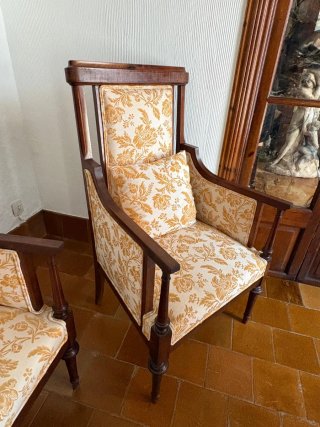 Sofá y 2 Sillones Antiguos Estilo Floral