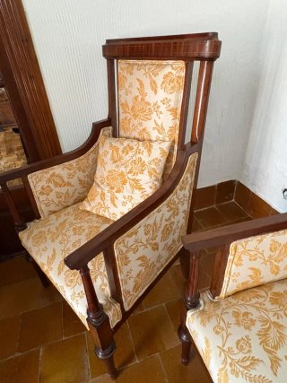 Sofá y 2 Sillones Antiguos Estilo Floral