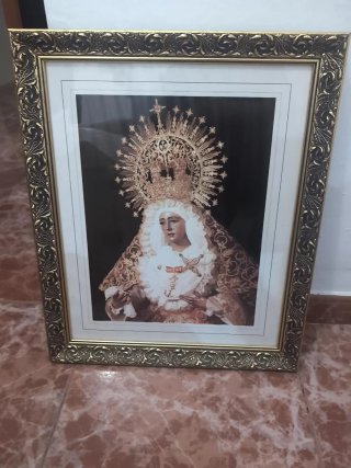 Cuadro Virgen Dorado Marco