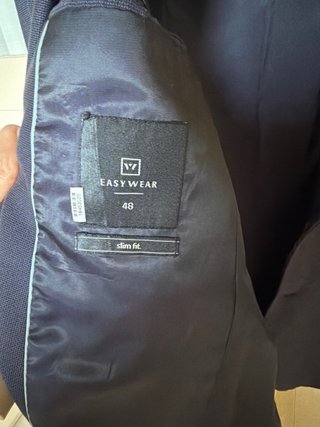 Americana Easy Wear Talla 48 Slim Fit Azul