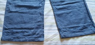 Pantalón ancho vaquero con bordados