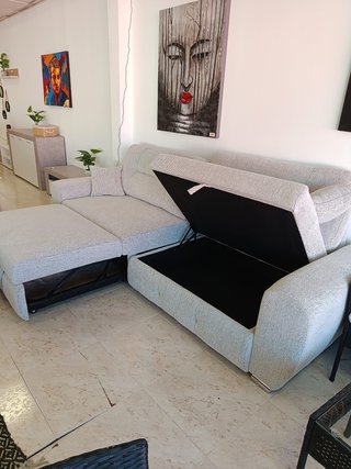 Sofá Chaise Longue Modular con Arcón