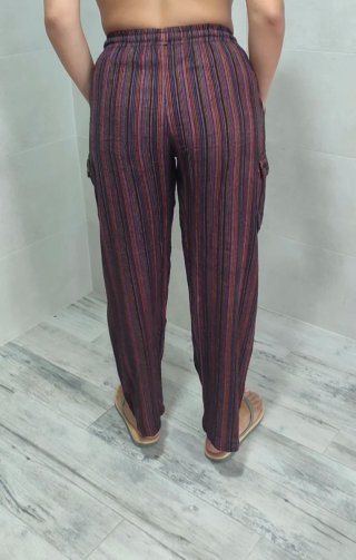 Pantalones hippies rayas 100% algodón