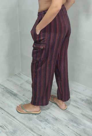 Pantalones hippies rayas 100% algodón