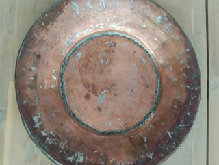 Coppia di piatti in rame