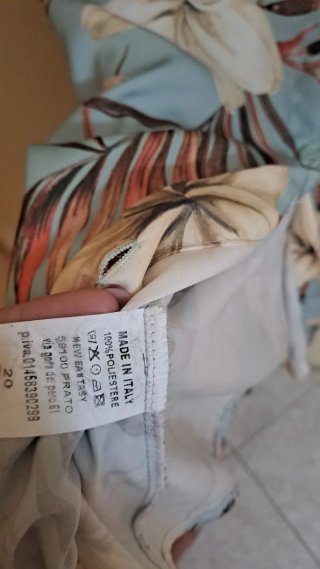 Camicia donna Made in Italy stampa tropicale
