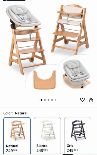 Trona de madera natural HAUCK BETA PLUS