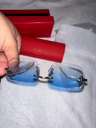 Gafas Cartier nuevas Azules y Doradas