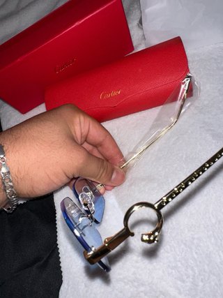 Gafas Cartier nuevas Azules y Doradas