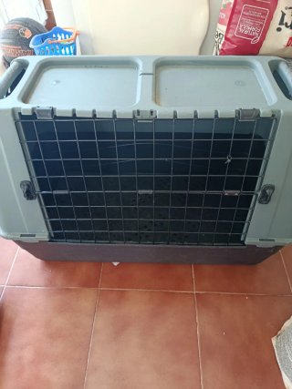 Transportín perro mediano gris