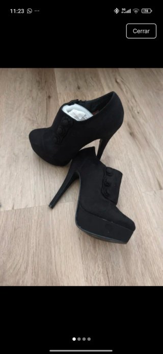 Botines negros tacón plataforma