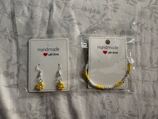 Pack Pulsera y Pendientes artesanales