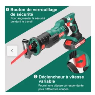 Sierra Sable HYCHIKA 18V Inalámbrica de batería