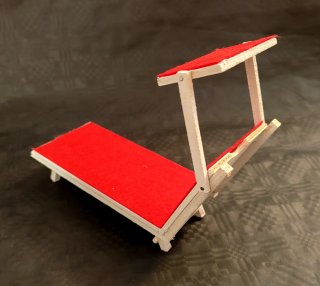 Lettino da spiaggia in legno riproduzione