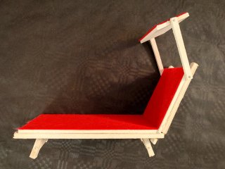 Lettino da spiaggia in legno riproduzione