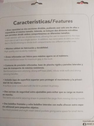 Organizador de maletero coche Audiolink