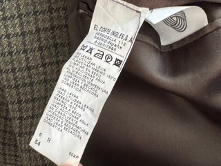 Traje El Corte Inglés Talla 54 Chaqueta y Pantalón