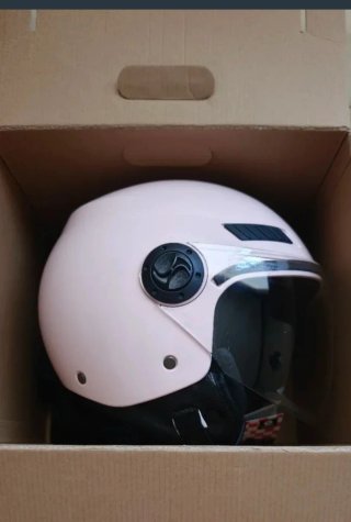 Casco Jet Moto Rosa