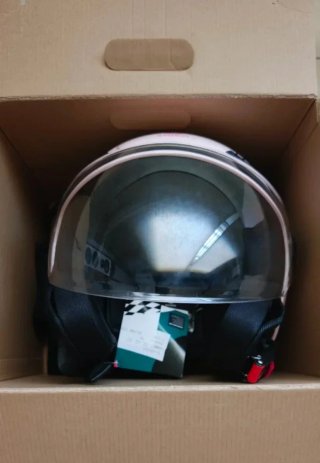 Casco Jet Moto Rosa