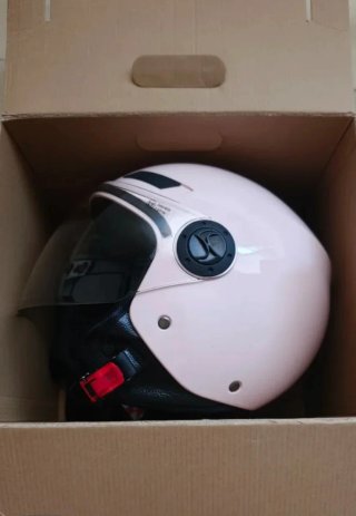 Casco Jet Moto Rosa