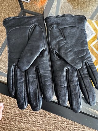 Guantes de cuero mujer negros