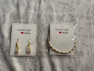 Pack pulsera + pendientes artesanales