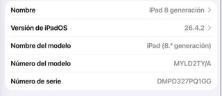 iPad 8ª Gen Plata + Cargador