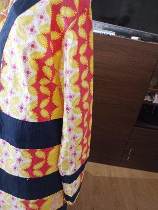 Vestido estampado rayas y flores