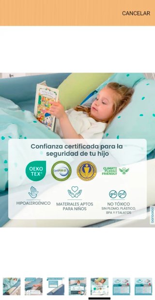 Barrera de seguridad para cama infantil