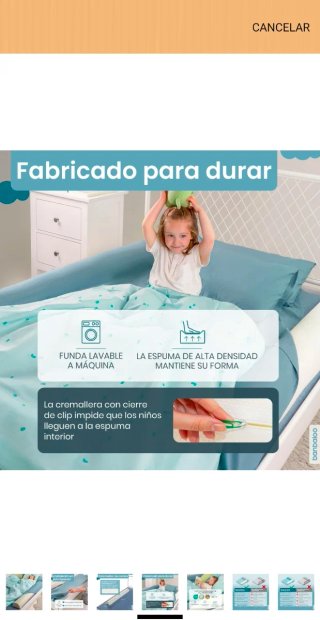 Barrera de seguridad para cama infantil