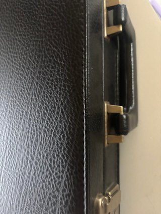Maletín porta documentos con llave negro vintage