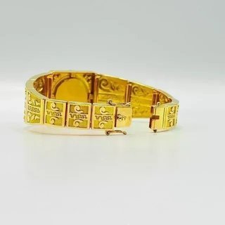 BRAZALETE MEDUSA NACAR PEQUEÑO CIRCONITAS. Oro 18k