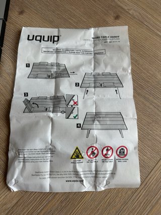 Mesa camping UQUIP Handy aluminio plegable