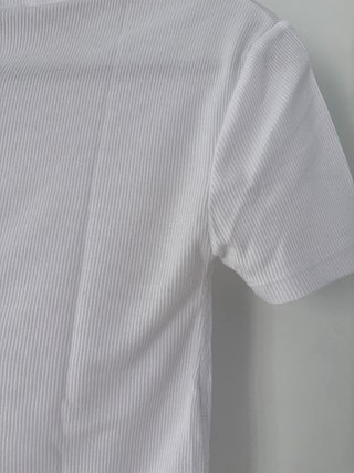 Camiseta básica Zara fina blanca Talla M