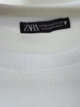 Camiseta básica Zara fina blanca Talla M