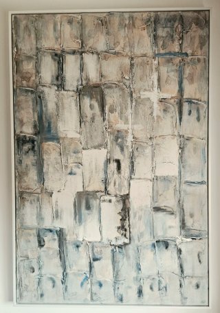 Cuadro Óleo Abstracto Lienzo. Pintado a mano.