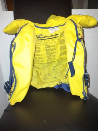 Chaleco salvavidas niño amarillo 65N (20-40kg)